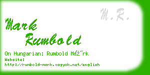 mark rumbold business card